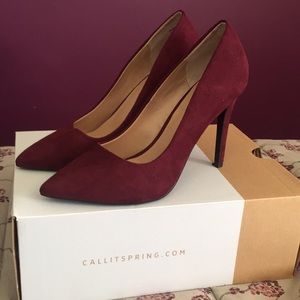 COPY - Call It Spring Agrirewiel Heels in Dark Pu…